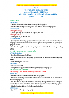 Giáo án Bài 23 Địa lí 10 Cánh Diều (2024): Vai trò, đặc điểm, cơ cấu, các nhân tố ảnh hưởng tới phát triển và phân bố công nghiệp