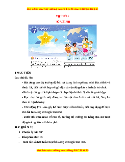 Giáo án Âm nhạc 1 Cánh diều Hoà bình