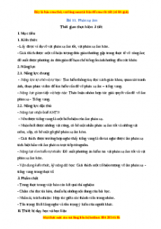 Giáo án Bài 11 Vật lí 7 Cánh diều: Phản xạ âm