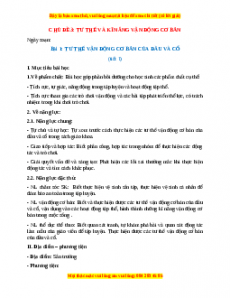 Giáo án Bài 1: Tư thế vận động cơ bản của đầu, cổ Giáo dục thể chất lớp 1 Chân trời sáng tạo