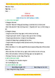 Giáo án Diện tích của một hình Toán 3 Chân trời sáng tạo