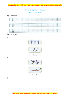 Bài tập cuối tuần Toán lớp 1 Tuần 6 Chân trời sáng tạo (có lời giải)