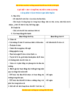 Giáo án Em và những người xung quanh HĐTN 1 Chân trời sáng tạo
