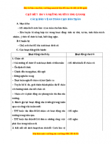Giáo án Em và những người xung quanh HĐTN 1 Chân trời sáng tạo