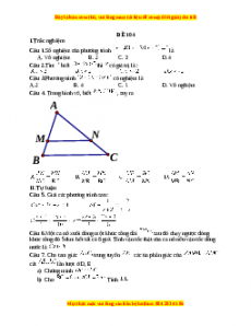 Đề thi giữa kì 2 Toán 8 năm 2023 - Đề 104