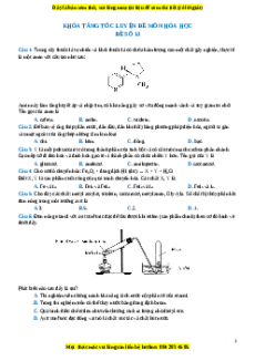 Bộ 13 đề thi thử THPT QG chuẩn môn Hóa học năm 2023 - GV Lê Đăng Khương có đáp án( Đề 13)