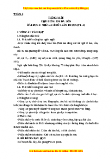 Giáo án Nhớ lại buổi đầu đi học (T1+2) Tiếng việt 3 Cánh diều