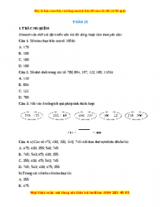 Bài tập cuối tuần Toán lớp 2 Tuần 25 Chân trời sáng tạo (có lời giải)