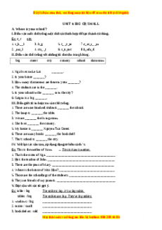 Bài tập Unit 4: BIG OR SMALL - Giáo viên Mai Lan Hương đầy đủ đáp án