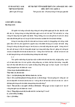 Bộ 63 Đề thi thử THPT Quốc Gia Ngữ văn năm 2023 chọn lọc từ các trường
