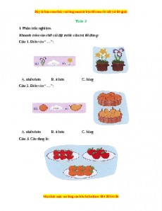 Phiếu bài tập cuối tuần Toán lớp 1 Tuần 3 Kết nối tri thức
