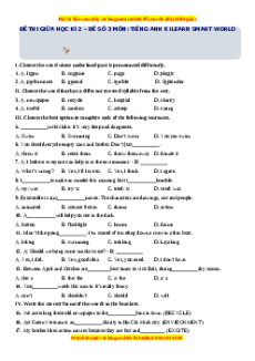 Đề thi giữa kì 2 Tiếng Anh 6 ilearn smart world năm 2022 - 2023 (Đề 3)