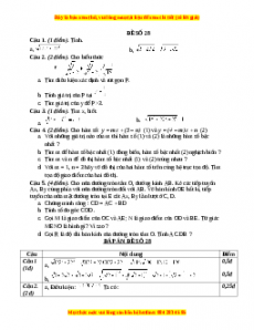 Đề thi Toán 9 học kì 1 năm 2022 - 2023 - Đề 28