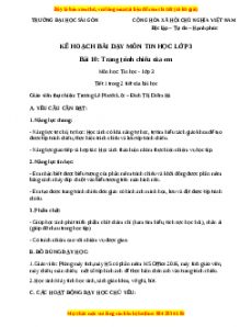 Giáo án Tin học 3 Chân trời sáng tạo Bài 10: Trình chiếu của em