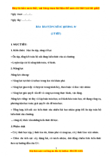 Giáo án Bài tập cuối chương 4 Toán 7 Cánh diều