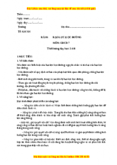Giáo án GDCD 7 Bài 8 (Cánh diều): Bạo lực học đường