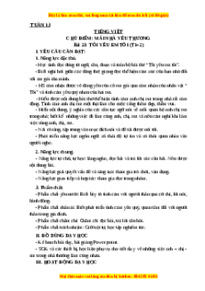 Giáo án Tôi yêu em tôi (T1+2) Tiếng việt 3 Kết nối tri thức