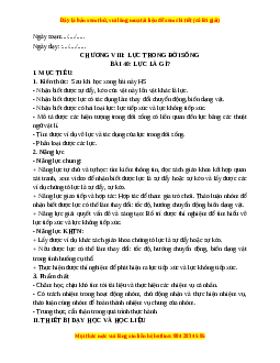 Giáo án Bài 40 KHTN 6 Kết nối tri thức (2024): Lực là gì?