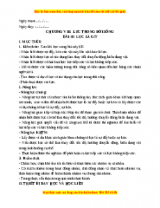 Giáo án Bài 40 KHTN 6 Kết nối tri thức (2024): Lực là gì?