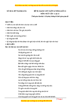 Đề thi thử Ngữ văn Sở Thanh Hóa lần 1 năm 2023