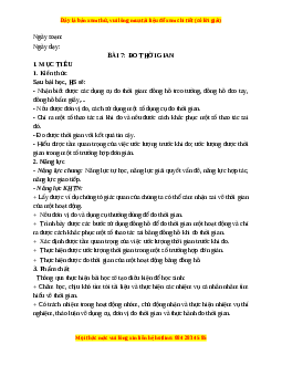 Giáo án Bài 7 KHTN 6 Kết nối tri thức (2024): Đo thời gian