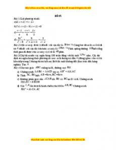 Đề thi giữa kì 2 Toán 8 năm 2023 - Đề 85