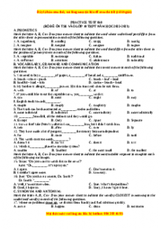 Đề luyện thi vào 10 môn Tiếng anh năm 2023 có đáp án (Đề 50)