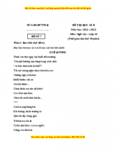 Đề thi cuối học kì 2 Ngữ Văn 10 Cánh diều có đáp án (Đề 7)