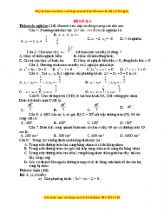 Đề thi Toán 9 học kì 2 năm 2022 - 2023 - Đề 24