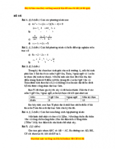 Đề thi cuối học kì 2 Toán 8 năm 2022 - 2023 - Đề 15