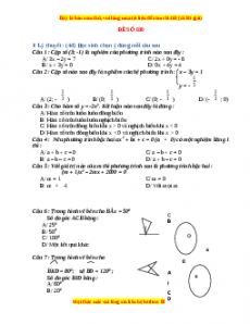 Đề thi Toán 9 học kì 2 năm 2022 - 2023 - Đề 30