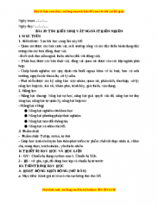 Giáo án Bài 39 KHTN 6 Kết nối tri thức (2024): Tìm hiểu sinh vật ngoài thiên nhiên