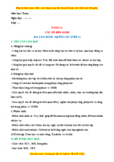 Giáo án Em làm được những gì Toán 3 Chân trời sáng tạo