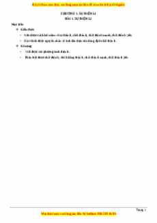 Bộ chuyên đề đầy đủ môn Hóa học 11 năm 2023 - Chương 1: Sự điện li