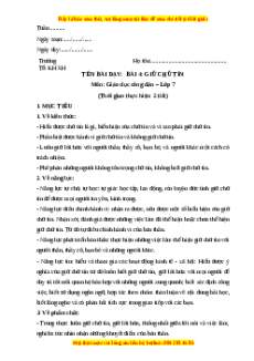 Giáo án GDCD 7 Bài 4 (Chân trời sáng tạo): Giữ chữ tín