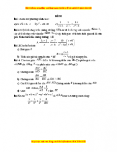 Đề thi giữa kì 2 Toán 8 năm 2023 - Đề 90