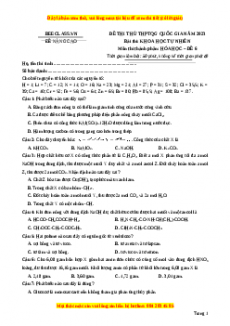 Đề thi THPT Quốc Gia Hóa năm 2023 Beeclass - Đề 16