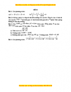 Đề thi giữa kì 2 Toán 8 năm 2023 - Đề 93