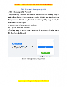 Lý thuyết Bài 2: Thực hành sử dụng mạng xã hội