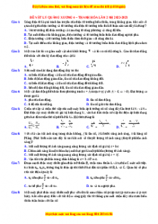 Đề thi thử Vật lí trường Quảng Xương 4 - Thanh Hóa lần 2 năm 2023