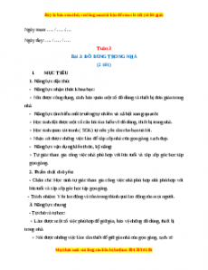 Giáo án TNXH 1 Kết nối tri thức Tuần 3