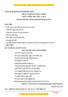 Đề thi thử Ngữ văn Liên trường Hải Phòng lần 1 năm 2023