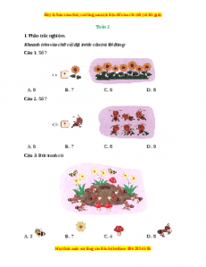 Phiếu bài tập cuối tuần Toán lớp 1 Tuần 2 Kết nối tri thức