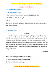 Đề thi cuối kì 2 Tiếng Việt lớp 2 Cánh diều (Đề 5)