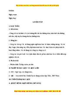 Giáo án Luyện tập trang 116 Toán 9 Học kì 1