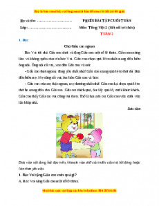 Bài tập cuối tuần Tiếng việt lớp 2 Tuần 2 Kết nối tri thức (có lời giải)