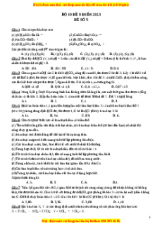 Bộ 10 đề thi 8 điểm môn Hóa học năm 2023 - GV Lê Đăng Khương có đáp án (Đề 5 )