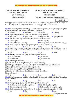 Đề thi thử Hóa học trường Việt Nam - Ba Lan năm 2023