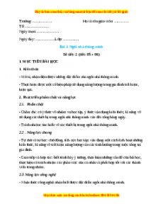 Giáo án Công nghệ 6 Bài 3 (Kết nối tri thức): Ngôi nhà thông minh