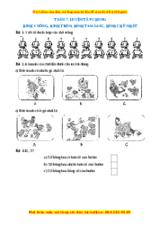 Bài tập cuối tuần Toán lớp 1 Tuần 7 Kết nối tri thức (có lời giải)